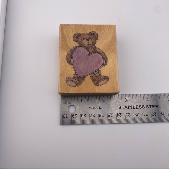 Lot of 3 Teddy Bear Wood Mounted Stamps - Picture 5 of 9